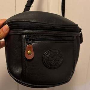 Fanny Pack Black Faux leather Vintage Rare Cypress Woods Fanny